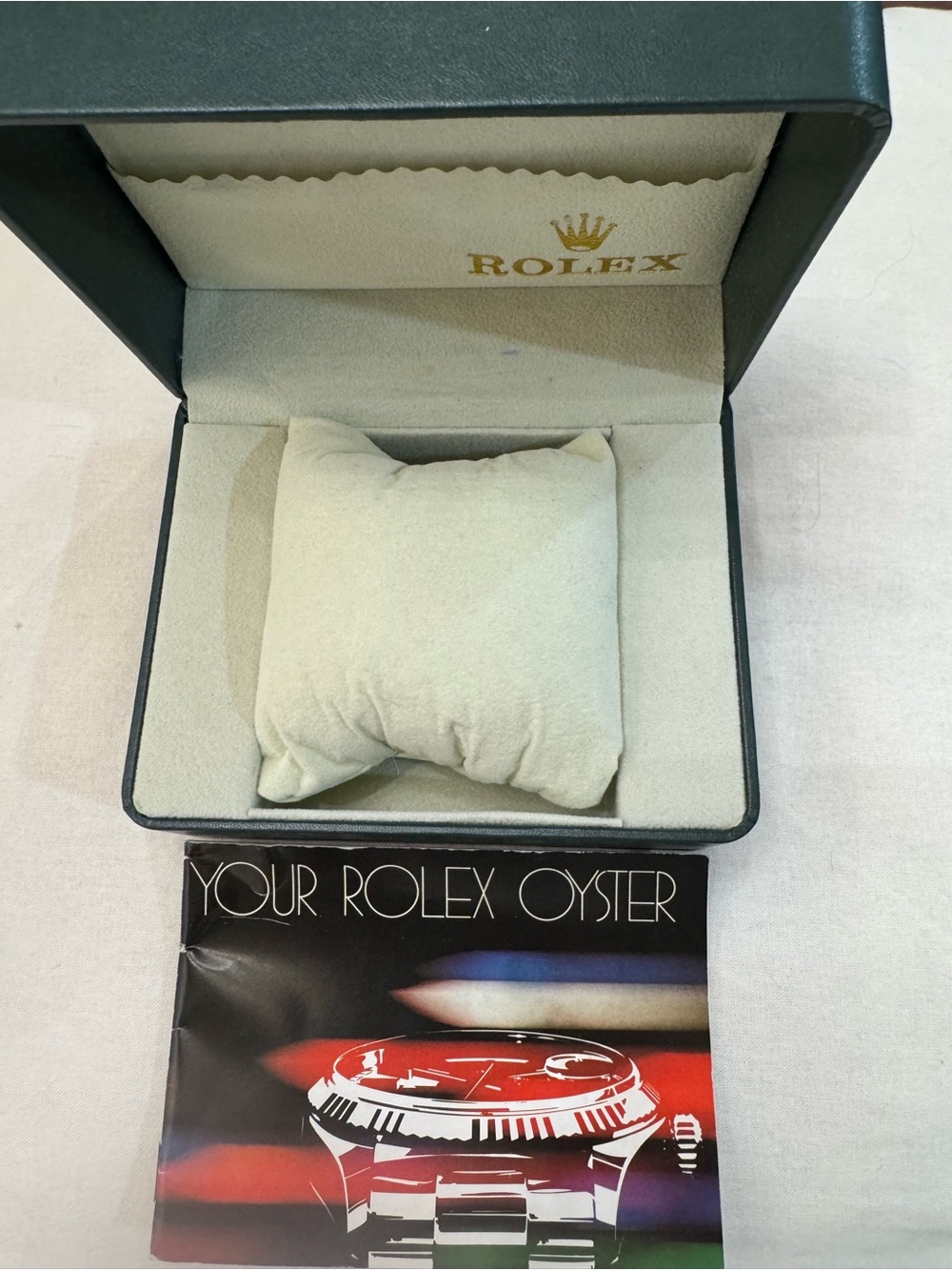 Rolex Green Watch Box with Rolex Oyster booklet